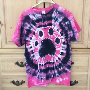 Gildan Custom Black and Hot Pink Tie Dye - Medium